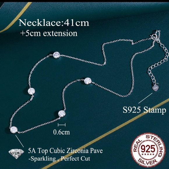 Gorgeous 925 Sterling Silver Stacked Round Chain Necklace - Picture 3 of 5